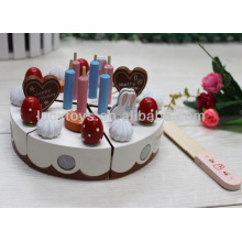 Happy birthday wooden toy cake set